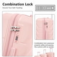 thumbnail image 3 of 20"/24"/28" 3 pcs/set in ABS Spinner Wheel Luggage, Matching Color , With Combination Lock (Mint Green), 3 of 27