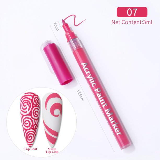 Bolígrafo de grafiti para decoración de uñas, pincel delineador para pintura y dibujo a prueba de agua, detalles de líneas abstractas de flores, herramienta de belleza para decoración de uñas, 1 ud. Tan Jianjun unisex