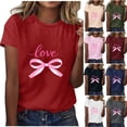 thumbnail image 1 of RKSTN Valentines Gift Valentine Shirts for Women Oversized Crewneck Valentine's Day Graphic Print Short Sleeve T Shirts Pullover Top Womens Casual Round Neck Plus Size Loose Comfy Summer Tee Shirts, 1 of 6