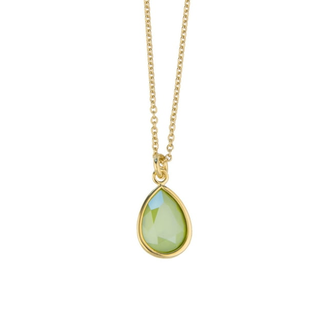 Collar para Mujer con Cristal Fino Swarovski en forma de Gota– Bañado en Oro 14k- Collar Elegante y Brillante-Collares de Mujer de Moda- Joyería para Mujer de Moda- Regalo especial Ortiz Espinosa Temporada