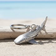 Big Blue by Roland Whale Shark Keychain, Shark Key Ring