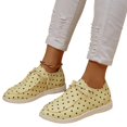 thumbnail image 5 of EKVAHL Womens Polka Dot Leopard Print Lace Up Rounde Toe Loafers, Soft Faux Suede Lightweight Casual Boat Shoes, Slip Resistant Comfortable Flat Walking Shoes, 5 of 6