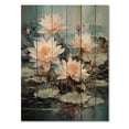 thumbnail image 3 of Designart "Lotus Pond Asian Painting VIII" Asian Print on Natural Pine Wood, 3 of 5