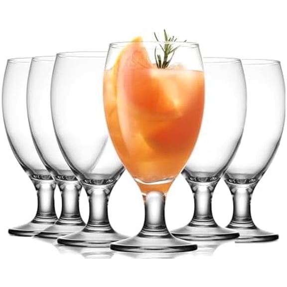 Pint Glasses, All Purpose Drinking Tumblers, Clear Glass Bar Tumblers Cocktail Mixing Glass, Great for Restaurants, Bars, Parties - Premium Beer Glasses Tumbler Set of 6$$Home Decor, Kitchen, & Other