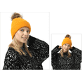 thumbnail image 2 of Chapeau et Gants pour Femmes, Tricots d'Hiver, 2 Pcs, Jaune, 2 of 5