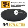 thumbnail image 4 of Heritage 15" Ceramic Pizza Stone Set - Non-Stick, Stain-Free with Bonus Cutter - Black, 4 of 4