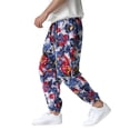 thumbnail image 3 of LilyLLL Mens Retro Printed Cotton Linen Relax Fit Casual Harem Pants, 3 of 3