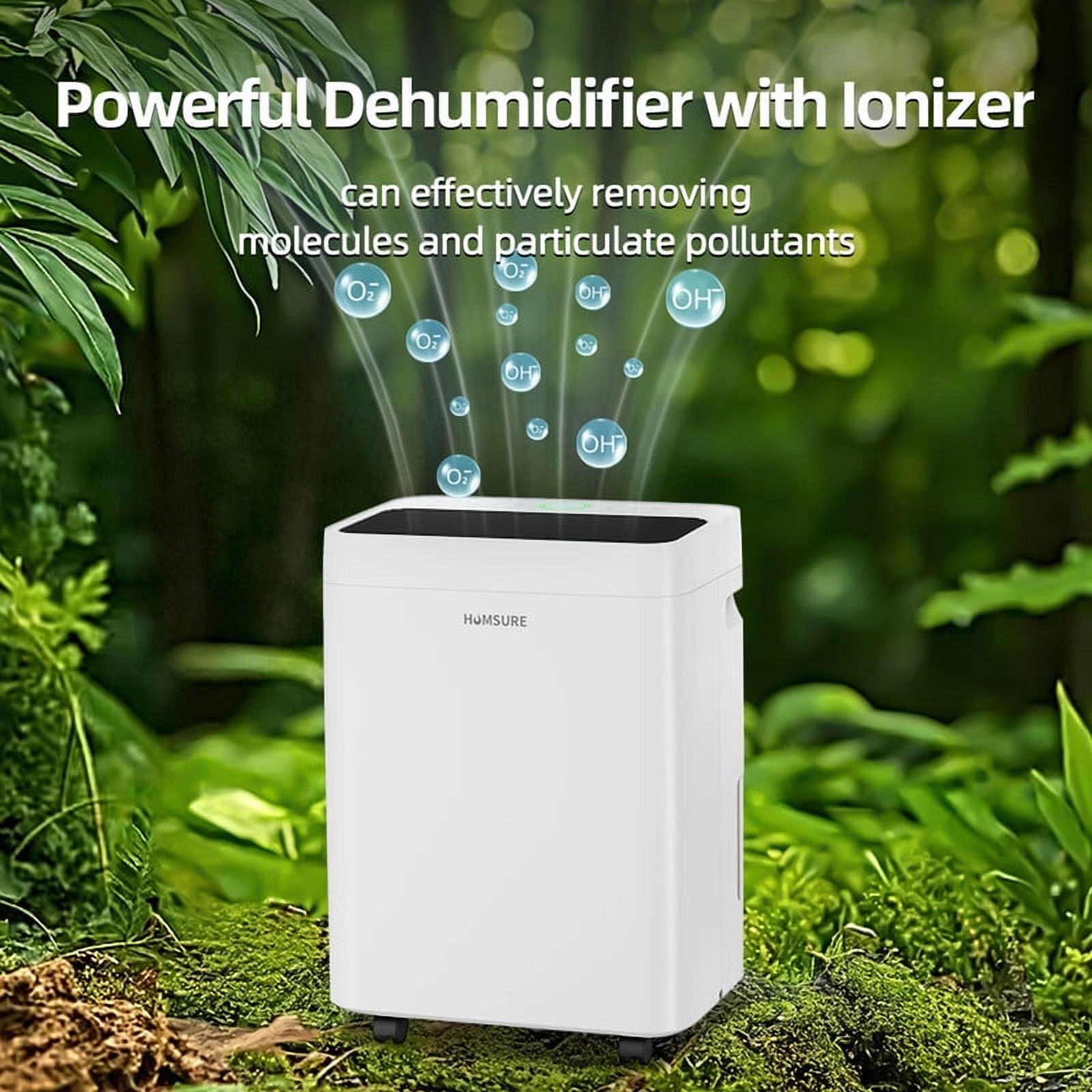 Edendirect 53 pt.4,500 Sq.Ft. White Dehumidify Efficiently Dehumidifier,with Drain Hose,Bucket,Auto Defrost,Low Noise