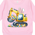 thumbnail image 3 of Inktastic Easter Excavator Bunny Ears Egg Hunt Toddler Sweatshirt, 3 of 4