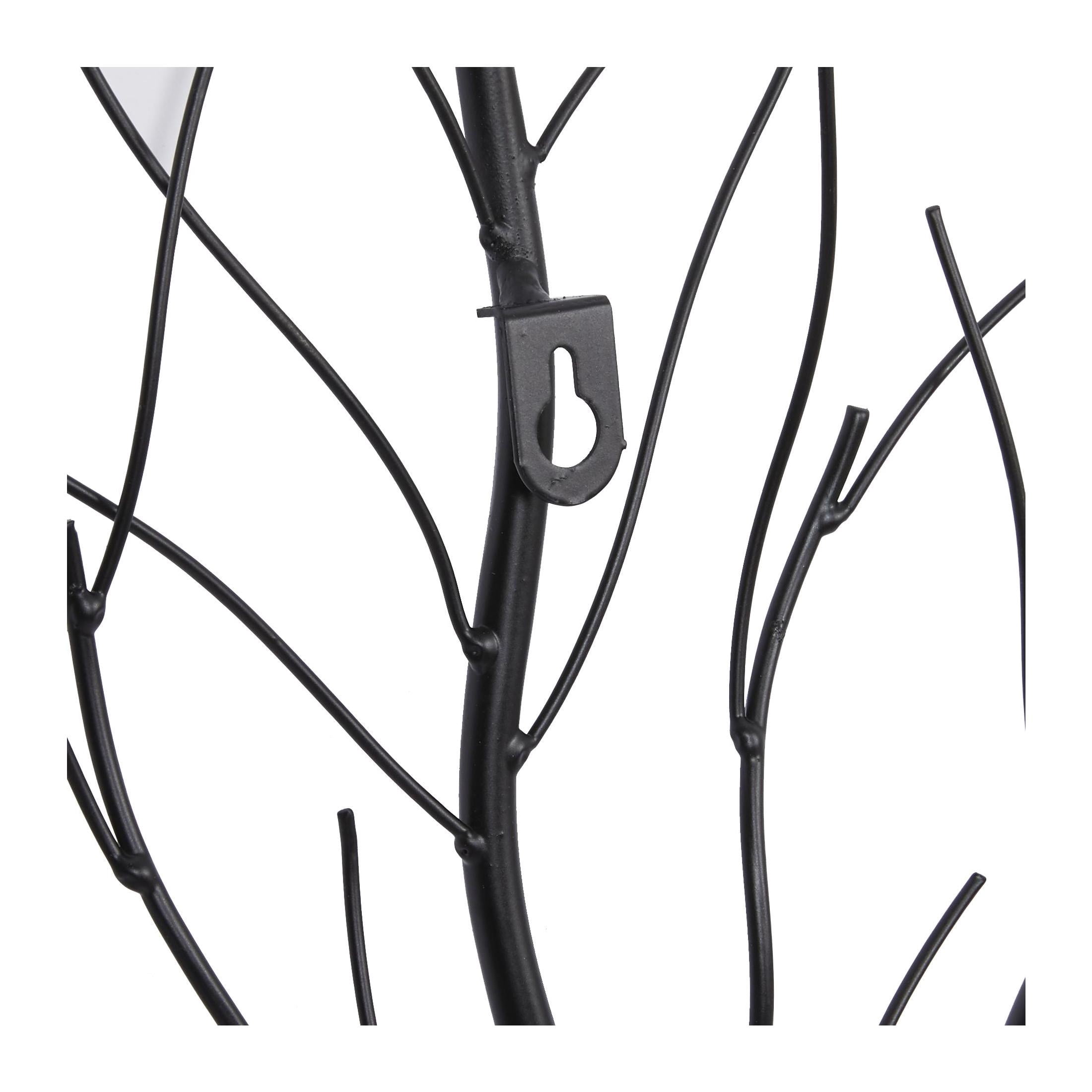 DecMode Black Metal Starburst Wall Decor with Branch Inspired Design (3 Count)