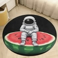 thumbnail image 2 of Outer Space Astronauts (102) Round Area Rugs for Bedroom Living Room, 3FT Soft Comfy Indoor Circle Carpets, Carpet Home Decor Floor Mat, 2 of 6