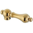 thumbnail image 3 of Kingston Brass CC44152KLK 1/2" FIP x 1/2" or 7/16" Slip Joint Quarter-Turn Straight Stop Valve with Flange, Polished Brass, 3 of 5