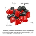 thumbnail image 4 of Juego de tapas de goma Uxcell, protector de rosca de tornillo de vinilo para tornillo y perno, negro y rojo, 1.5" 20 piezas, 4 of 5
