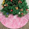 thumbnail image 4 of Breast Cancer Awareness-3 Christmas Tree Skirt Round Winter Snow Suitable for Christmas Xmas Halloween Holiday Party Decor Decoration Occasion 30", 4 of 6