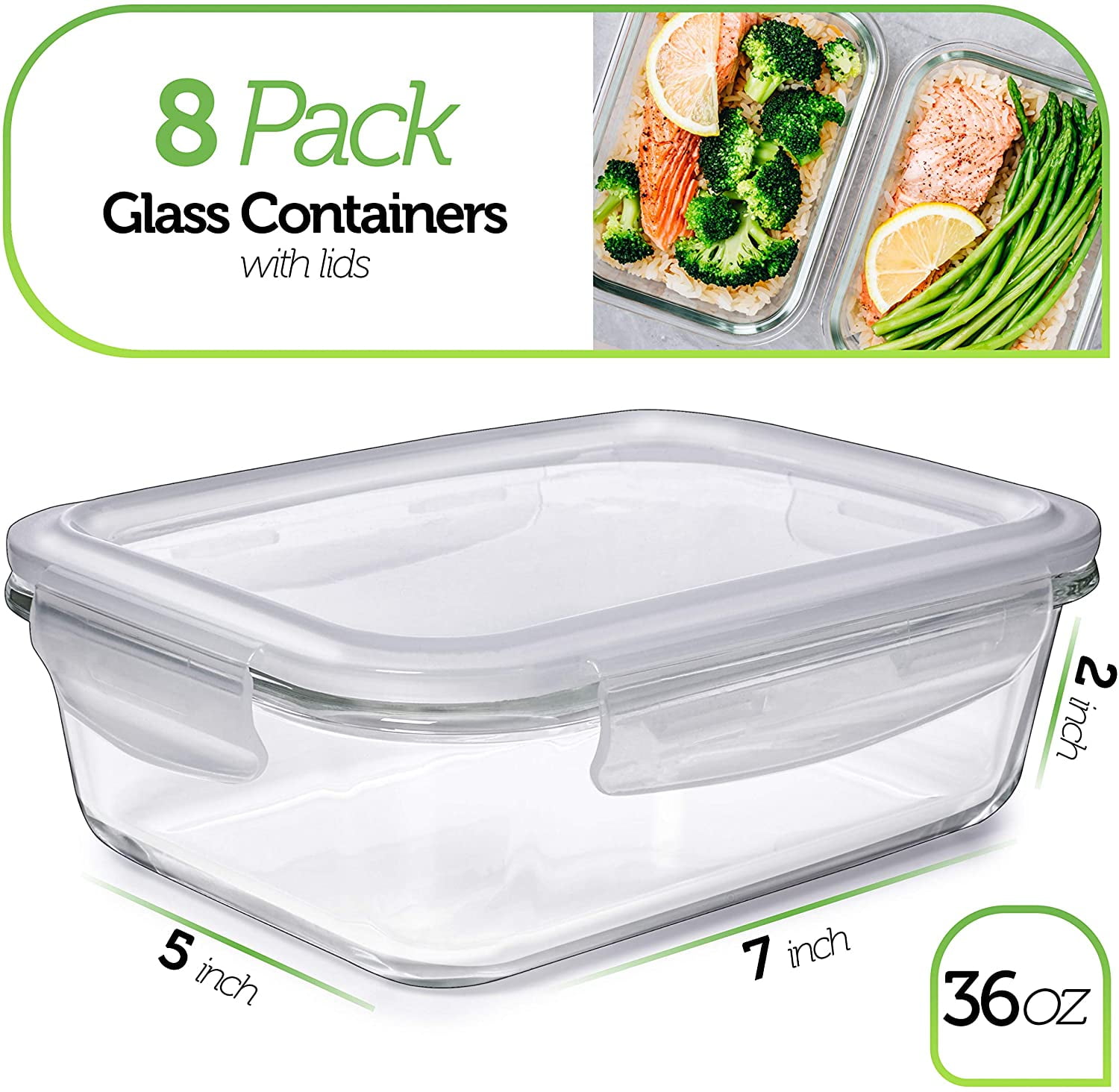 Meal Prep Containers - 30 Reusable Plastic Containers with Lids –  PrepNaturals