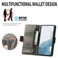 thumbnail image 6 of SaniMore Magnetic Clasp Wallet Case for Samsung Galaxy S23 Plus with Cash & Card Slots, RFID Blocking Soft TPU + PU Leather Shockproof Protective Cover with Folio Flip Kickstand Shell, Gray, 6 of 7