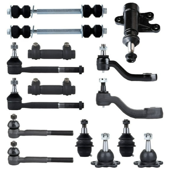 For Chevrolet GMC 15Pcs Front Ball Joints Tie Rods Pitman Idler Arm Kit