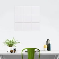 WHAMVOX  4 Pcs Felt Multipurpose Message Board Nine Grid Display White Square