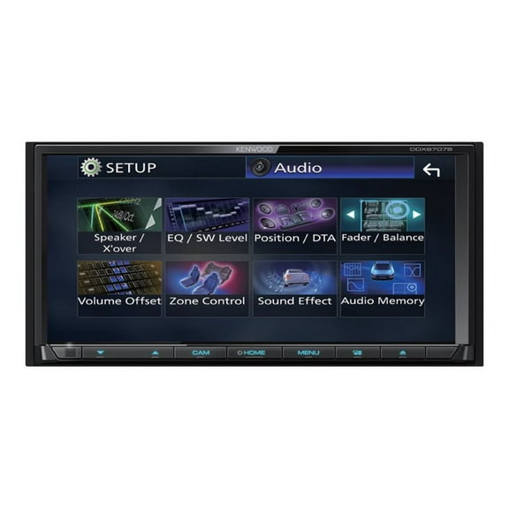 Kenwood DDX9707S 6.95-inch Double-Din in-Dash DVD Receiver with Bluetooth, Wi-fi, Android Auto, Apple Carplay, HD Radio, and SiriusXM Ready