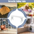 thumbnail image 6 of Costway 8 ft Portable Folding Table with HDPE Tabletop Safe Lock Mechanism Carrying Handle White, 6 of 10