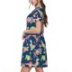 thumbnail image 2 of Balery Dinosaur Vestidos sueltos de manga corta para mujer, vestidos de verano 2025, vestidos casuales de corte A con vuelo., 2 of 6