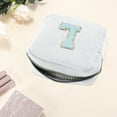 thumbnail image 3 of Unique Bargains 1 Pc Letter l Pattern Makeup Bag for Travel White Corduroy, 3 of 6