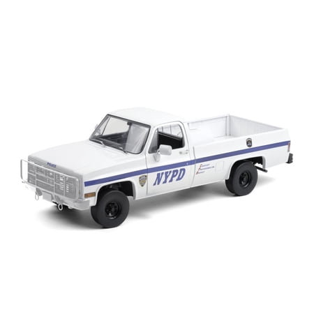 New York City Police Department 1984 Chevy CUCV M1008, White and Blue - Greenlight 13561 - 1/18 scale Diecast Model Toy Car