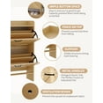 thumbnail image 4 of Yeshouse Zapatero con 3 cajones abatibles, zapatero de madera con estante ajustable, zapatero para entrada, zapatero oculto para pasillo y sala de estar, 4 of 7