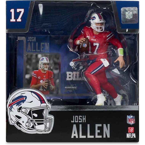 NFL Football Sportspicks 7 Inch Static Figure - Josh Allen Red Jersey #51