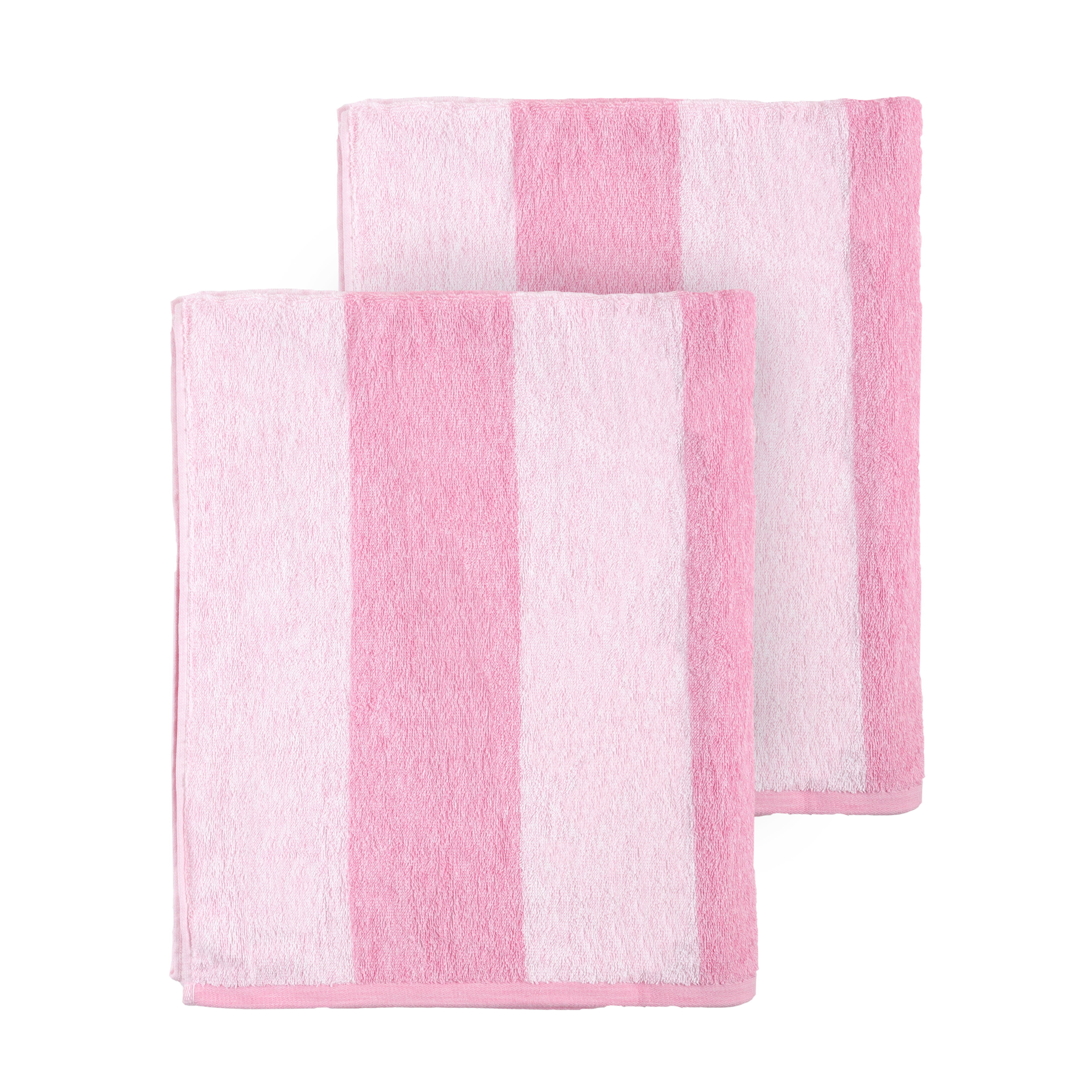 100% COTTON 75X150cm LARGE  STRIPE Hot Pink STRIPED POOL BEACH TOWEL TOWELS 