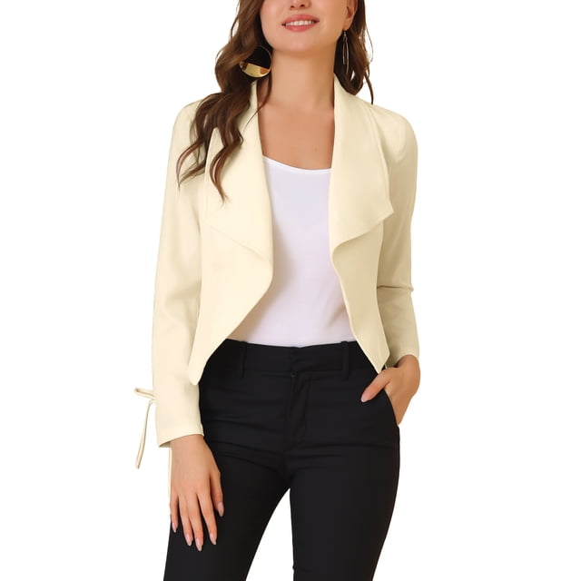 INSPIRE CHIC Juniors Cardigan Élégant à devant Ouvert Veste Travail Bureau Blazer Court
