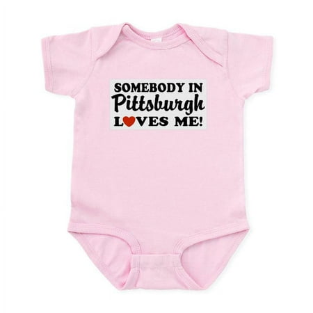 

CafePress - Somebody In Pittsburgh Loves Me Infant Bodysuit - Baby Light Bodysuit Size Newborn - 24 Months