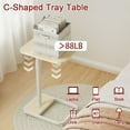 thumbnail image 5 of C Shaped End Table for Couch, Height Adjustable Living Room Couch Tray Tables Sofa Table Tv Trays for Bedroom, Natural Wooden Swivel Side Table for Small Spaces, 5 of 16