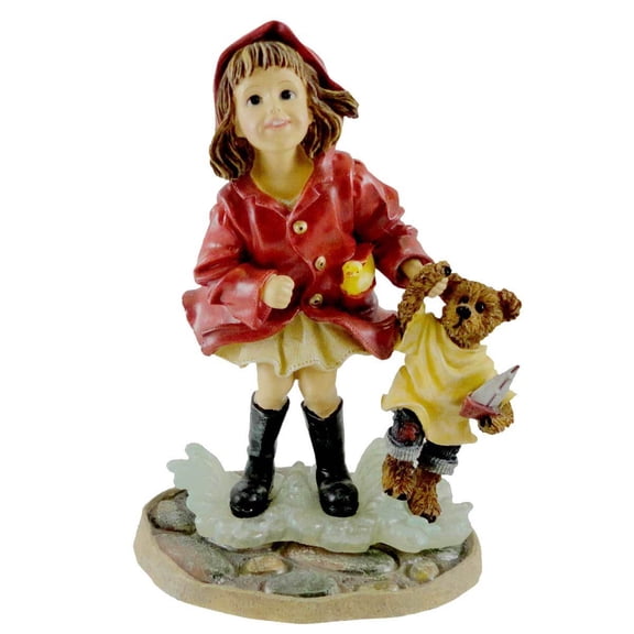 Boyds Bears Resin Brooke W/ Joshua...Puddle Jumpers - One Figurine 4.75 Inch, Resin - Spring Dollstone 3551