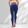 thumbnail image 4 of Pantalones Pantalón de yoga de cintura alta para mujer, pantalón opaco para correr y entrenamiento con forma de cadera Kuymtek Azul T M para Mujer, 4 of 6