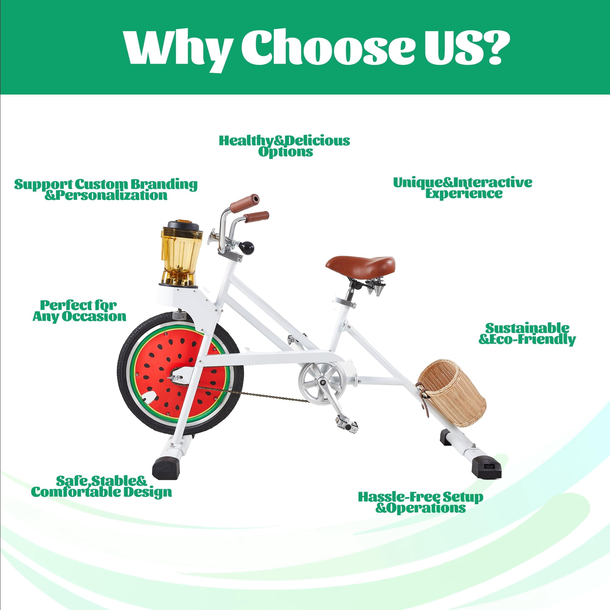 Kids Blender Bike Stationary Bicycle with Fruit Juicer & Smoothie Maker for Children 6-15, Indoor Outdoor School Party Activities, White