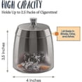 thumbnail image 4 of Outdoor ashtray with lid - Stainless steel windproof black cigarette tray, 4 of 5