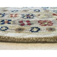thumbnail image 5 of EORC Ivory Hand-Tufted Wool Traditional Morris Rug, 6' Round, 5 of 5