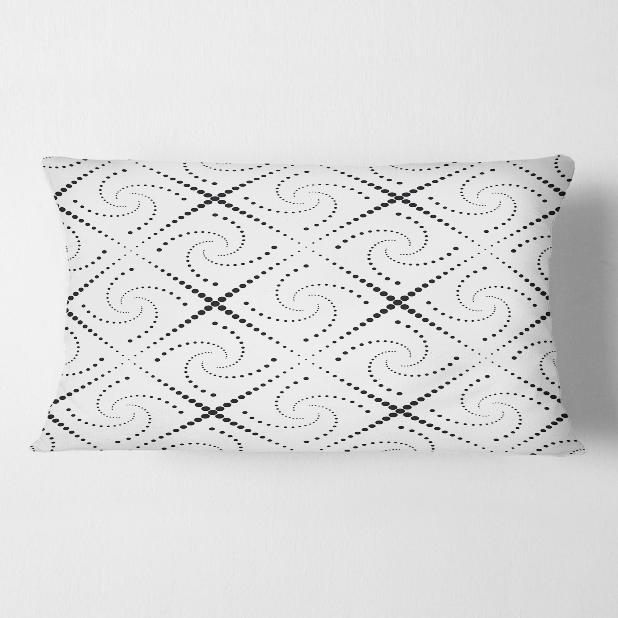 Designart Retro Geometrical Abstract Minimal Pattern III' Mid-Century Modern Throw Pillow - 12x20