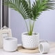 thumbnail image 2 of Kearding Maceta de cerámica blanca de buen tamaño para interior y exterior, maceta para plantas, maceteros de interior y exterior, florero, Jardín y Patio Blanco Grande, 2 of 6