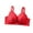 Red, variant on Long Sports Bras for Women No Underwire Bra Feature V-Neck Bralette Bra Style W-486 Red 34