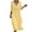 Yellow, variant on Lnmiateer Women Summer Boho Cotton‑Linen Dress V‑Neck 3/4‑Sleeve Pleated Lace Accent Lightweight Gauze Loose‑Fit Beach Vacation Daily Wear