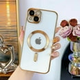 thumbnail image 4 of for Phone15 Plus Case Magnetic Clear Silicone Soft TPU Flexible Luxury Plating Ultra Thin Shockproof Bumper Case with MAGSAFE Charging for iPhone 15 Plus Clear Black, 4 of 15