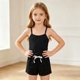 thumbnail image 6 of Atogsazn Toddler Baby Girls Summer Cotton Set Kids Casual Sleeveless Tank Tops & Shorts Outfit Trendy Black 4-5 Years Fashion, 6 of 8