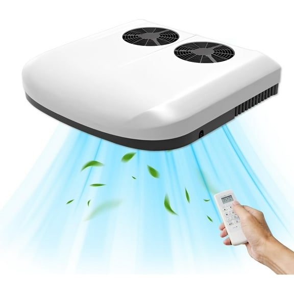 12V 10500BTU Quiet Universal RV Rooftop Air Conditioner, DC Camper AC Unit for Car, Truck, Trailer, Fifth Wheel, Golf Cart, Motorhome