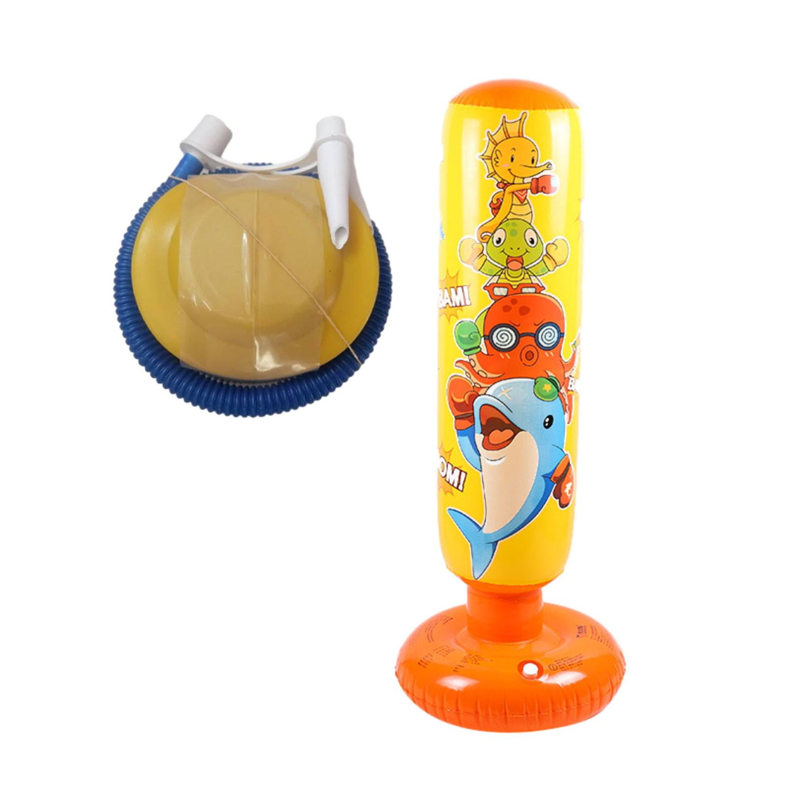 LeeQinersw Freestanding Air Bag Inflatable Boxing Bag Foldable Kids Punching Bag Inflatable yellow