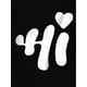 thumbnail image 2 of Camiseta de Mujer de Verano SuaveChic 'Hello' Heart Print Women's T-Shirt - Casual Crew Neck, Short Sleeve, Stretchy Polyester Blend, Machine Washable - Perfect for Summer & Casual AttireFather's Da, 2 of 7