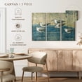 thumbnail image 5 of Elephant Stock Sandpipers Oil Distressed Wall Art - Horizontal Multi Panel Canvas - Living Room Wall Decor - Animal Multi Panel - Blue And Beige Decor By Paul Brent - 50" x 32", 5 of 8