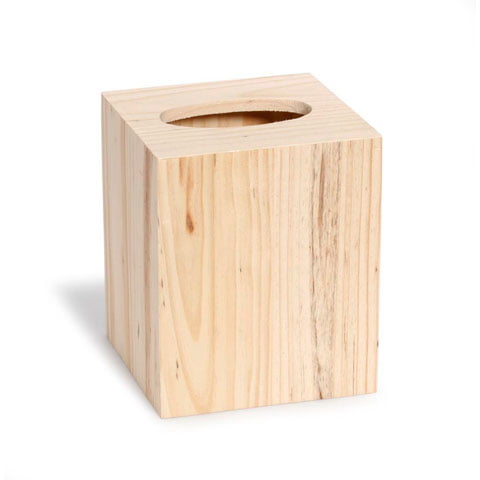 wooden kleenex box