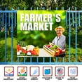 thumbnail image 3 of Farmers Market Large Banners and Signs for Outdoor by DreamController-Polyester Banner with 4 Holes for Easy Hang Indoor & Outdoor| 4x4 Feet HD Banner to Promote Food & Beverages | Made in USA, 3 of 6